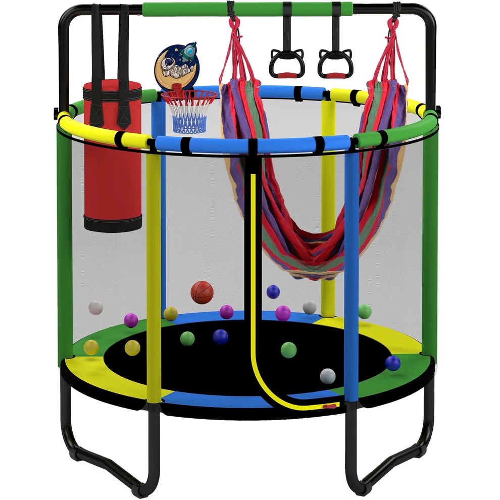 55 Indoor Outdoor Mini Round Trampoline for Kids and Toddlers